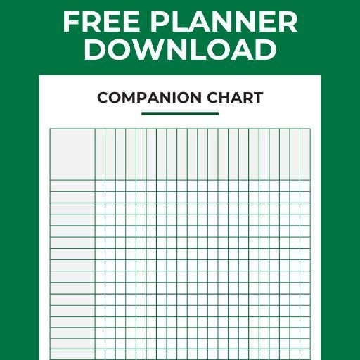 Companion Plant Chart Worksheet