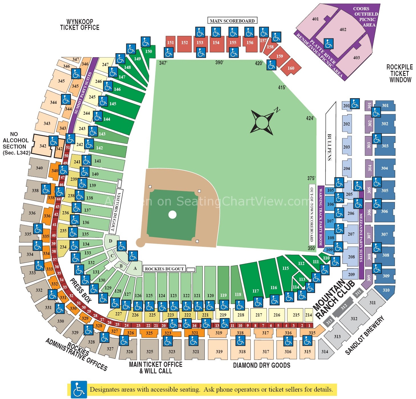 Coors Field Denver CO Seating Chart View