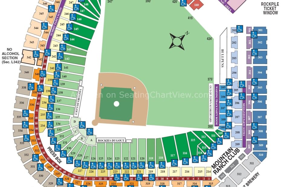 Coors Field Denver CO Seating Chart View