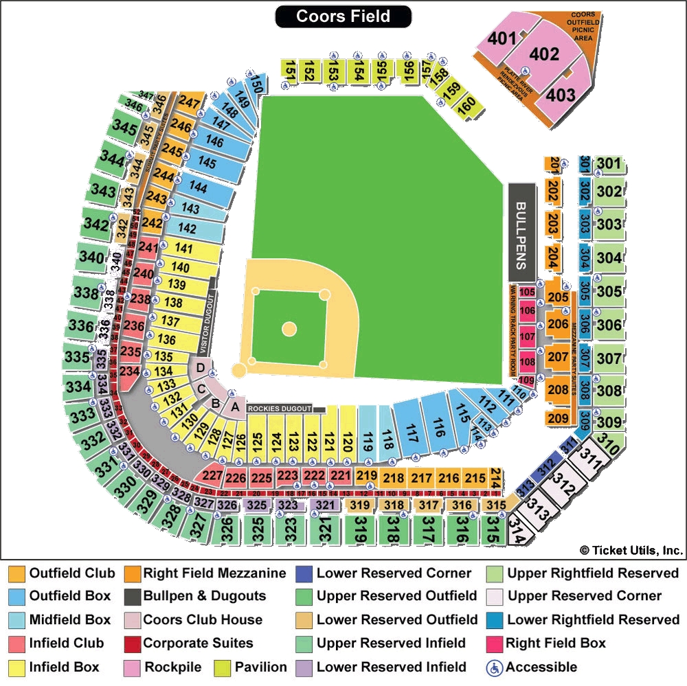 Coors Field Seating Chart