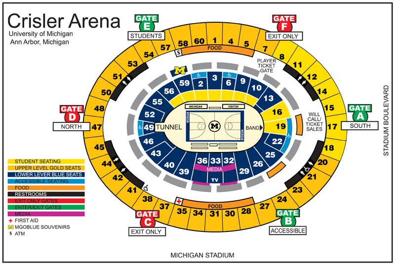Crisler Arena Seating Chart