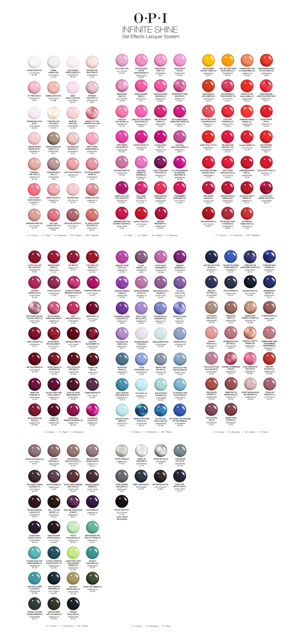 opi color chart opi color chart