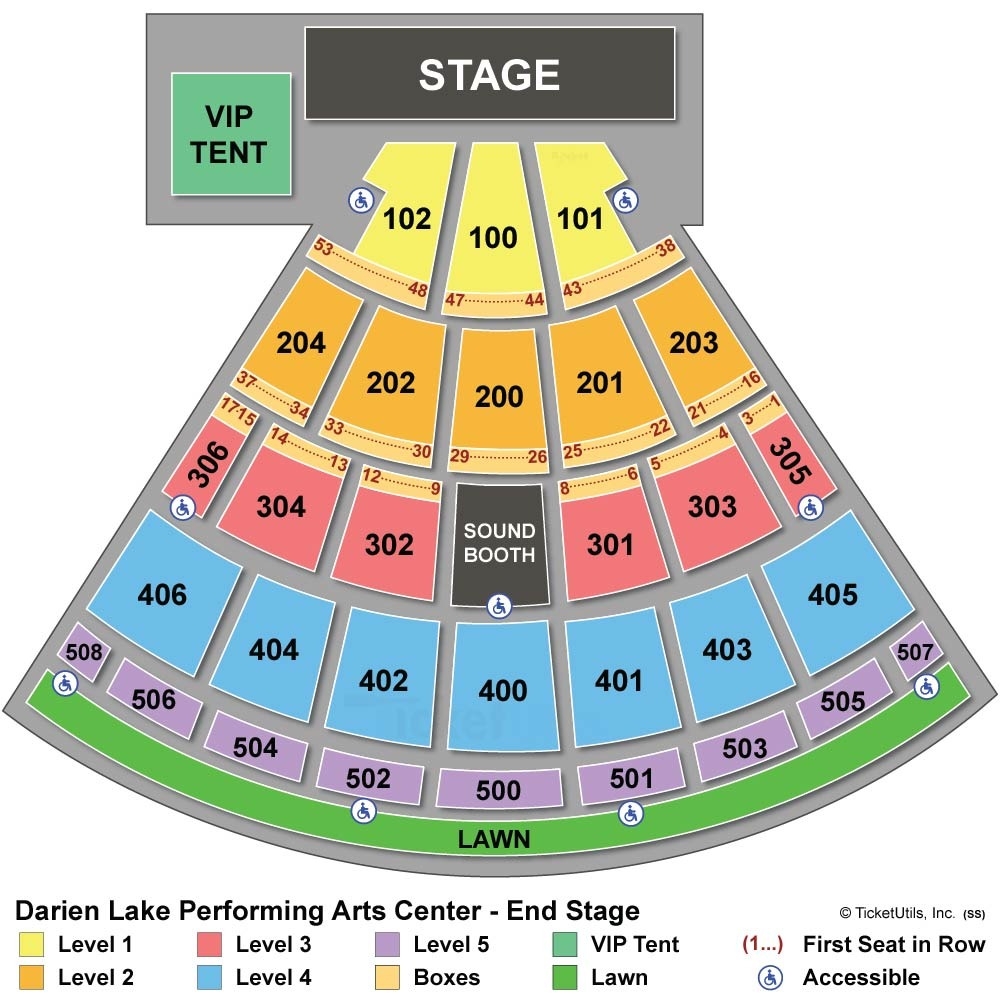 Darien Lake Performing Arts Center Darien Center NY Seating Chart View