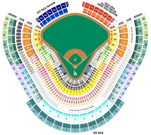 Detailed Dodgers Seating Chart Minimalist Chart Design