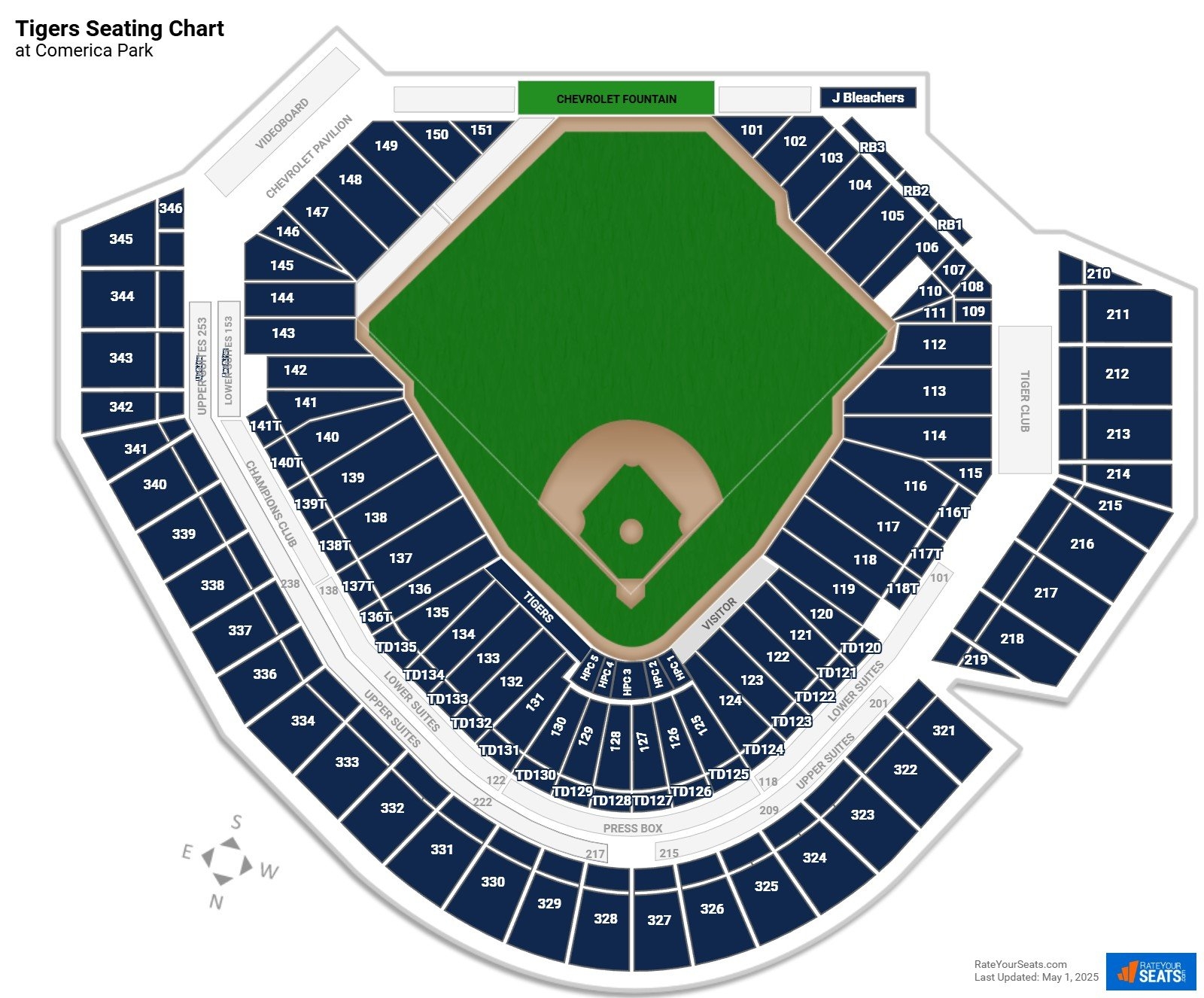 Detroit Tigers Seating Chart RateYourSeats