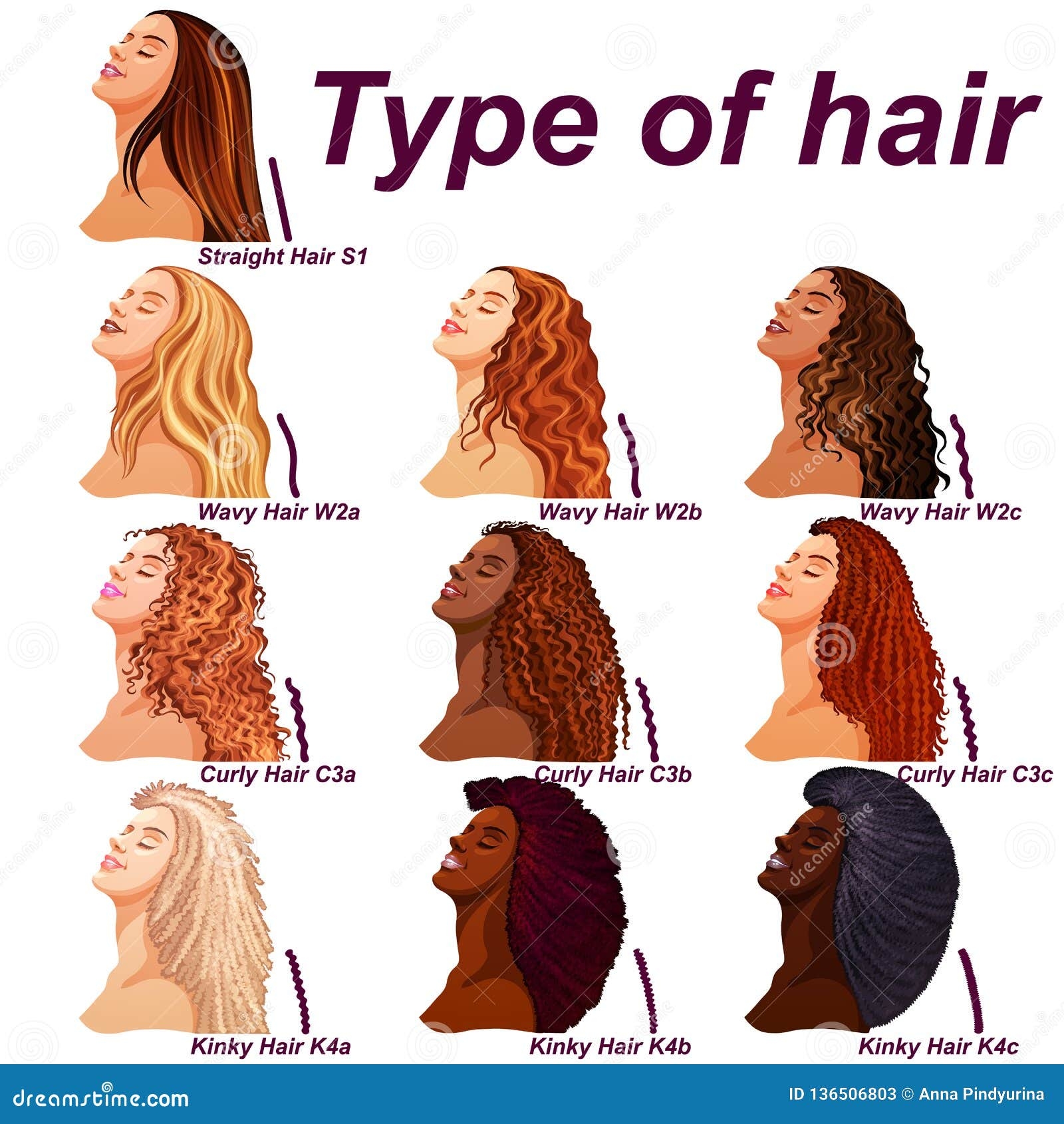 Different Hair Types Chart Hair Type System Typing Chart Ove