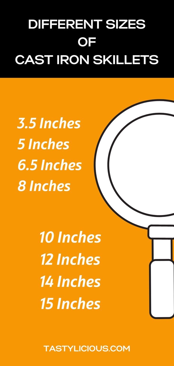 Different Sizes Of Cast Iron Skillets Cast Iron Skillet Cookware 