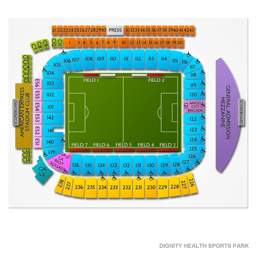 Dignity Health Sports Park Seating Chart
