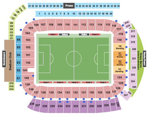 Dignity Health Sports Park Stadium Seating Chart Star Tickets