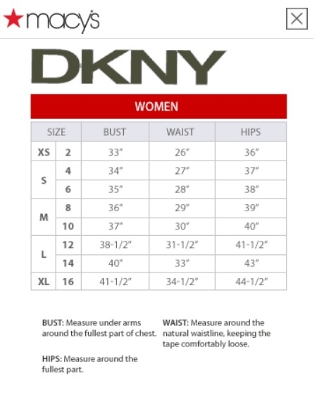 Dkny Women 39 s Size Chart Deals Innoem eng psu ac th