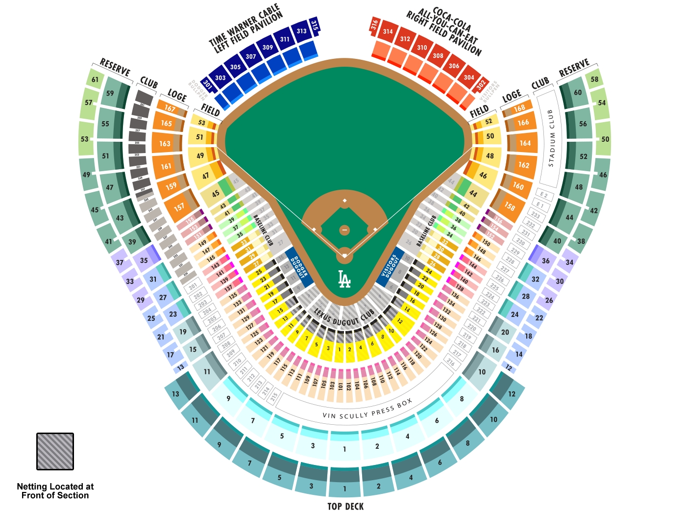 Dodger Stadium Detailed Seating Chart Amulette