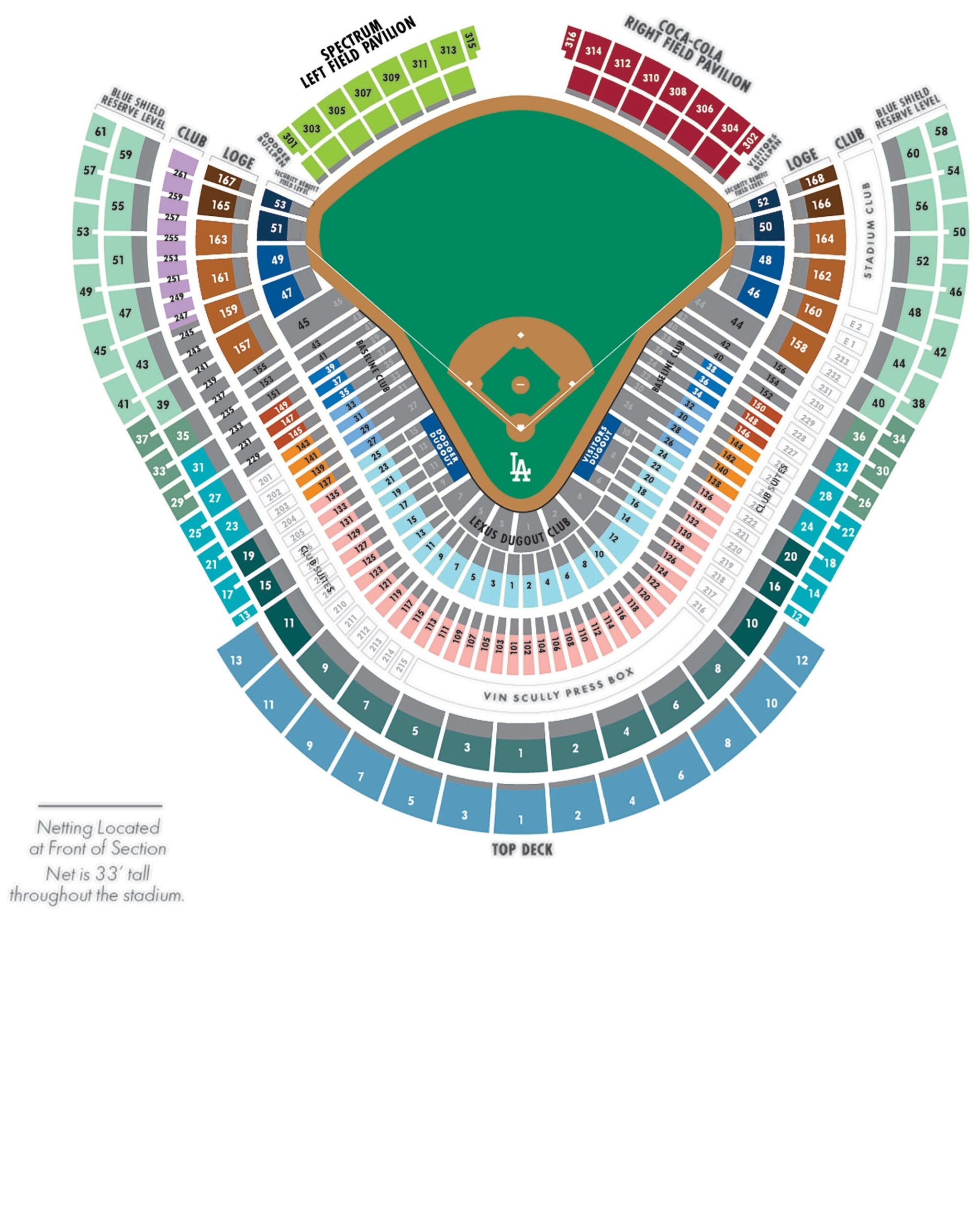 dodger seating chart
