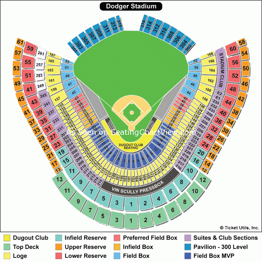 dodgers seating chart dodgers seating chart