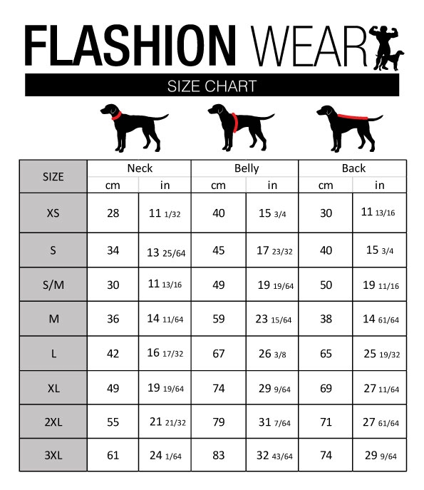 Dog Clothing Size Guide At James Earle Blog