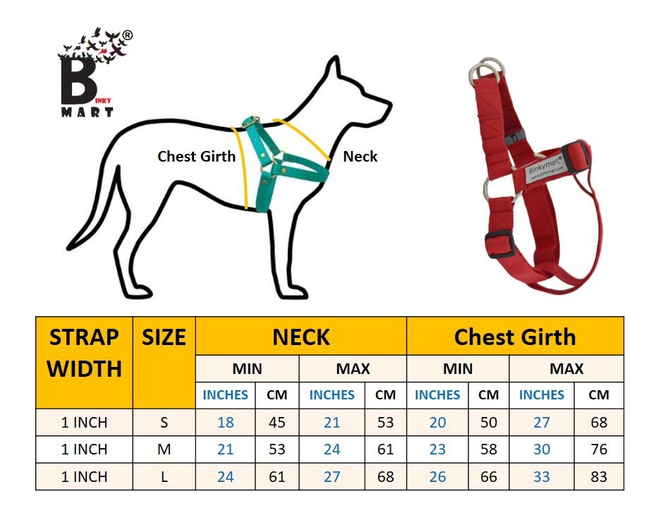 dog harness size chart dog harness size chart