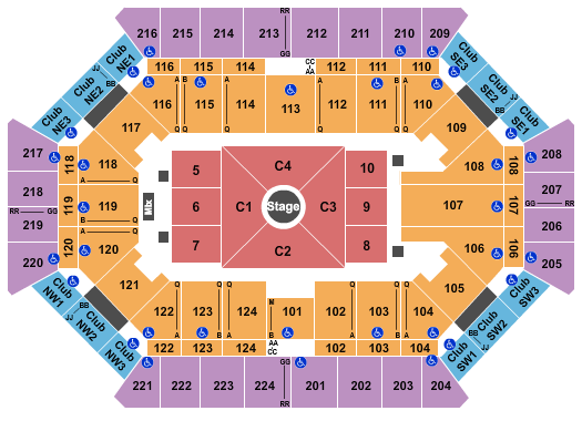Donald L Tucker Civic Center Seating Chart Seat Map Close Seats