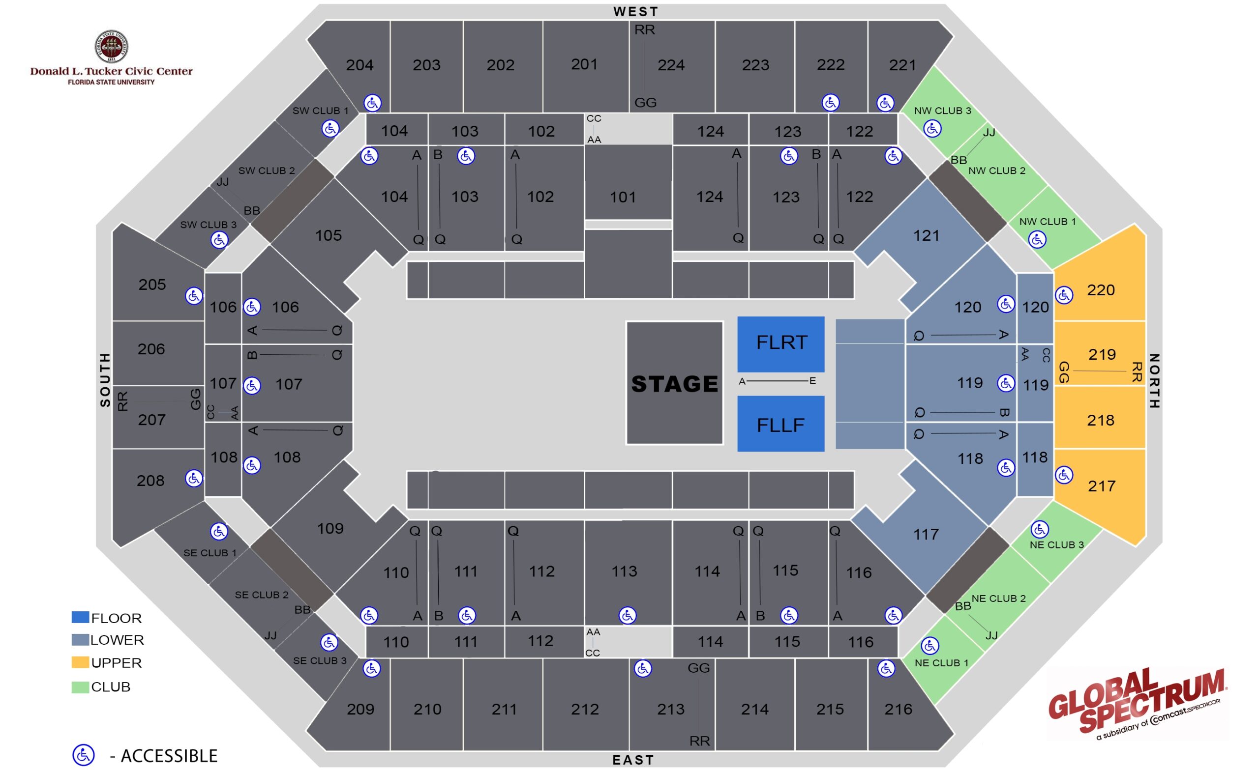 donald l tucker civic center seating chart donald l tucker civic center seating chart