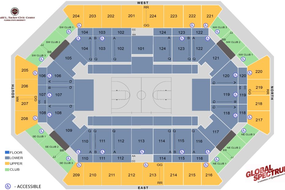 Donald L Tucker Civic Center Seating Charts