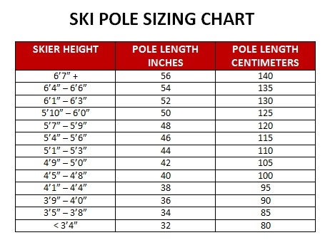 downhill ski size chart downhill ski size chart