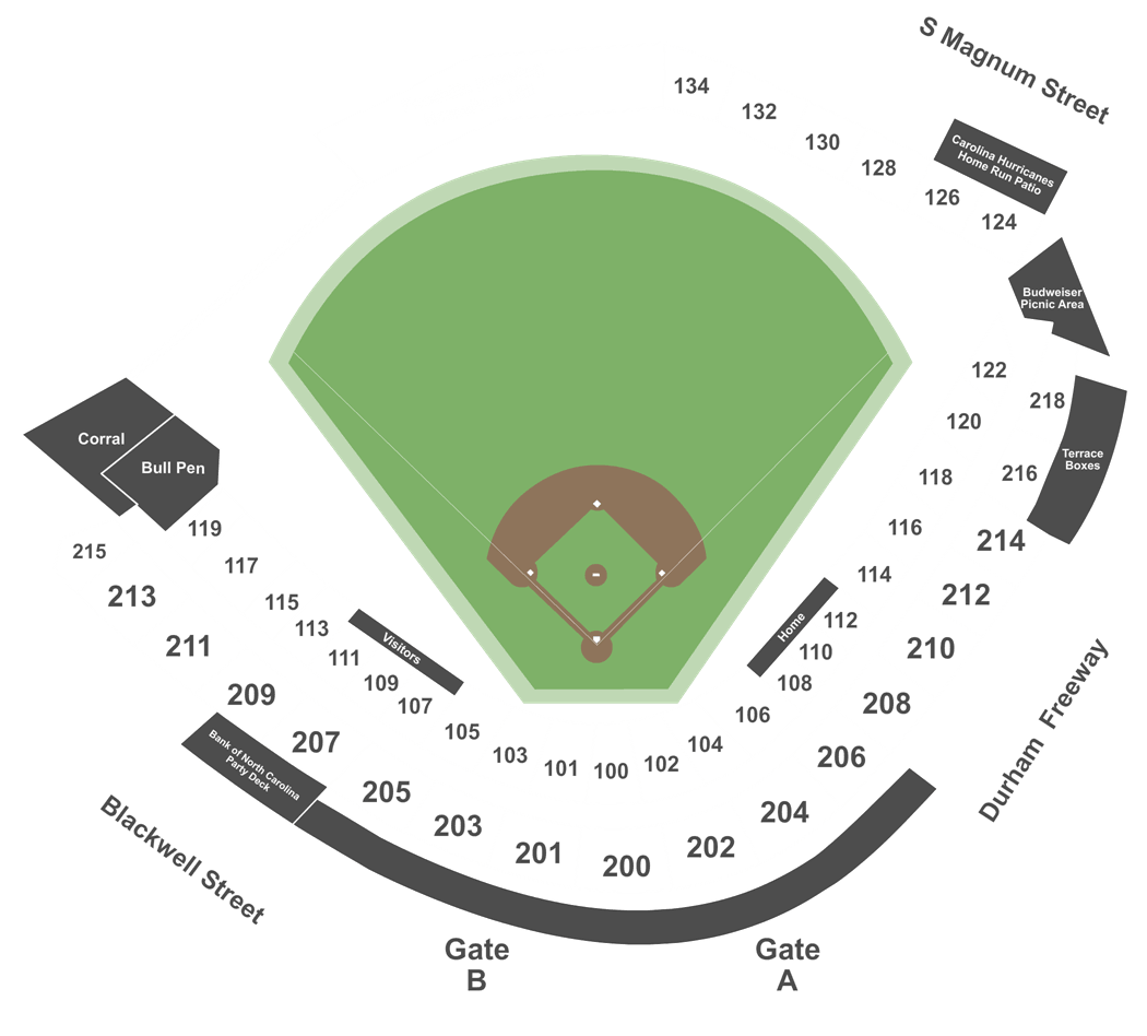Durham Bulls Ballpark Seating Chart Ponasa