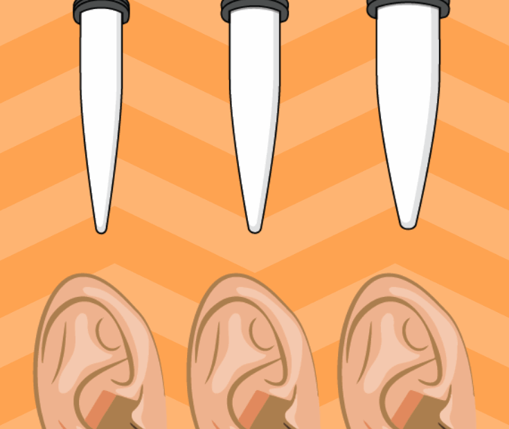 Ears Gauged Sizes Chart Educational Chart Resources