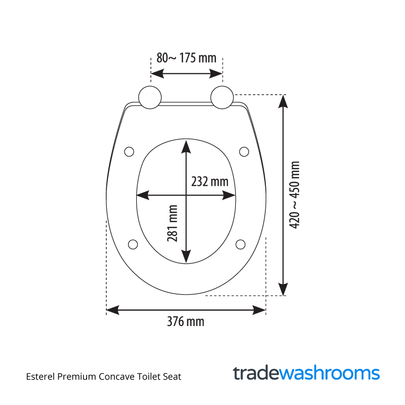Esterel Premium Soft Close Toilet Seat Siamp 95900310