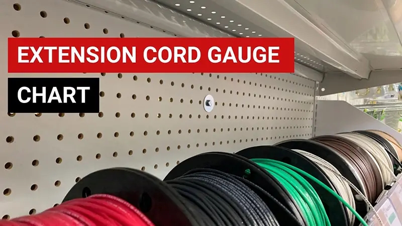 Extension Cord Gauge Length Chart Amp Rating Size