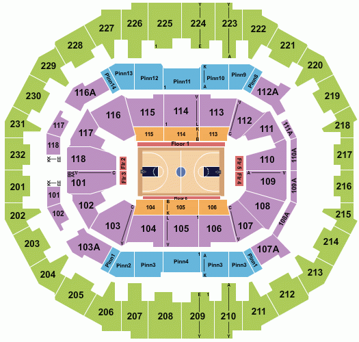 FedEx Forum Seating Chart Rows Seat Numbers And Club Seats