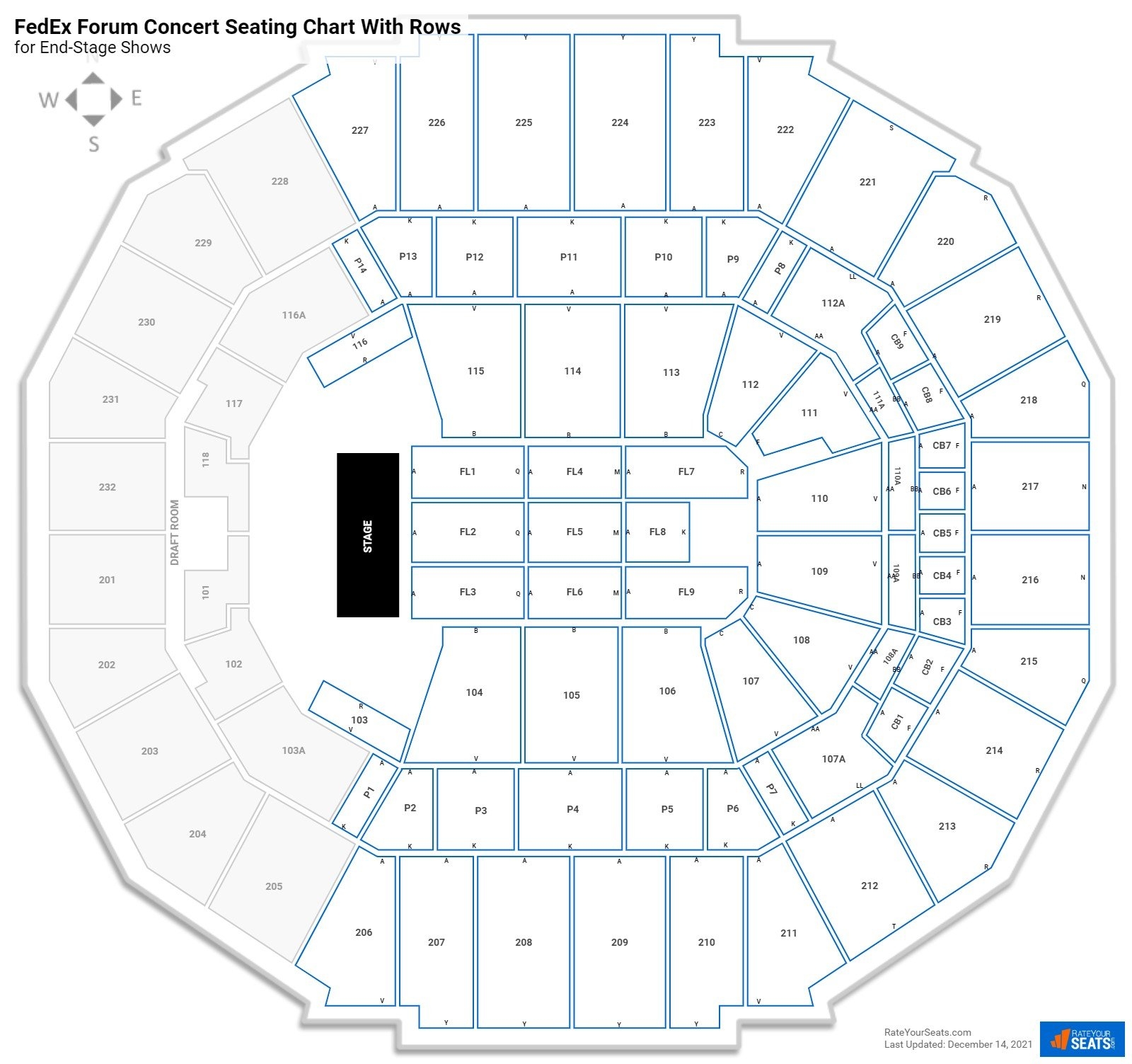 FedEx Forum Seating Charts For Concerts RateYourSeats