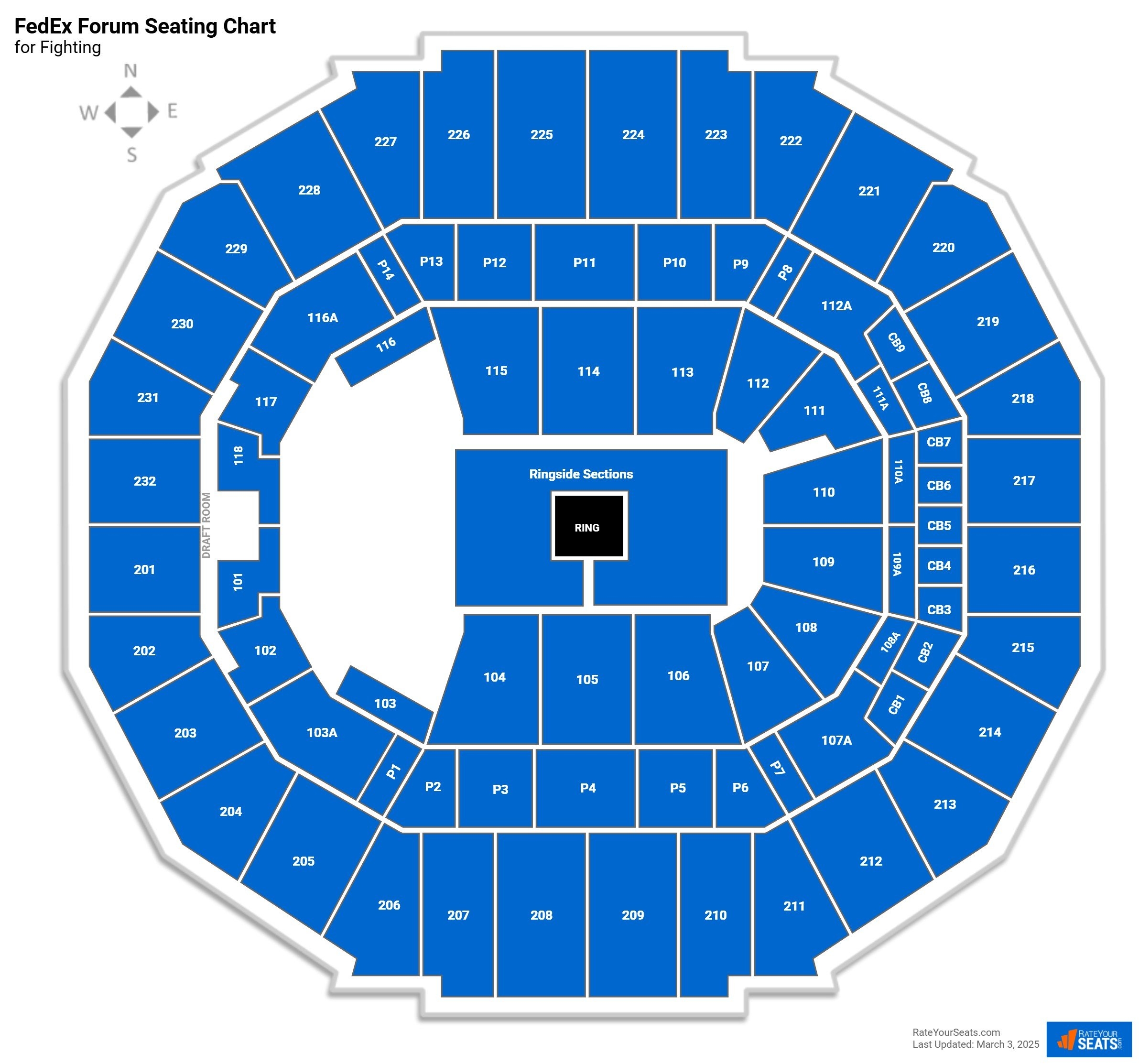 FedExForum Seating Charts RateYourSeats