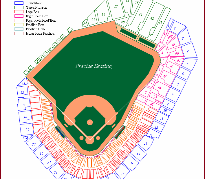 Fenway Park Interactive Seating Chart Ponasa