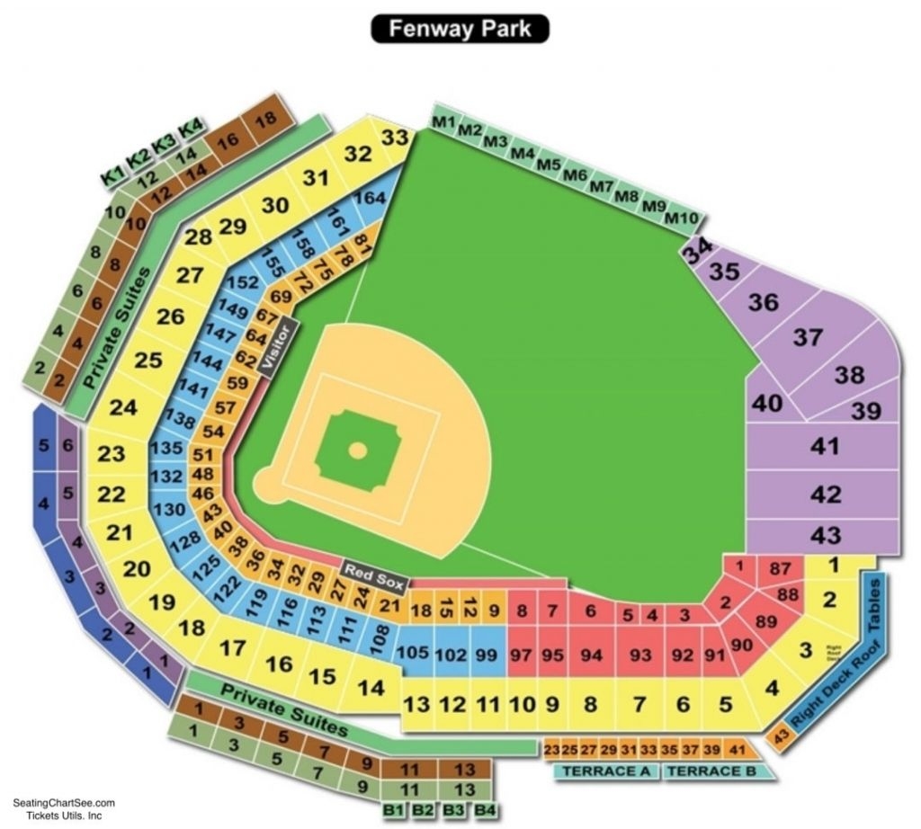 Fenway Park Seating Chart With Rows And Seat Numbers Chart Reading Skills