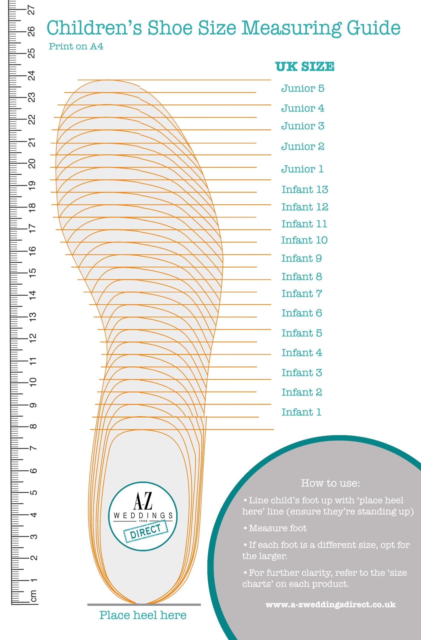 Foot Measurement Printable Shoe Sizing Chart Foot Measurement Printable Shoe Sizing Chart