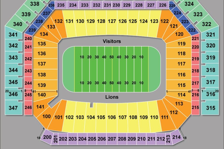 Ford Field Detroit Lions Football Stadium Stadiums Of Pro Football