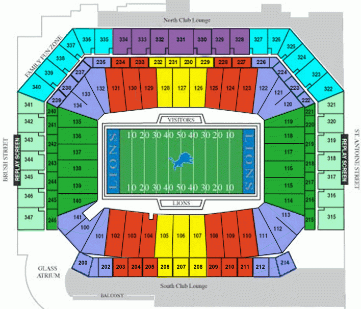 Ford Field Seating Chart Cabinets Matttroy