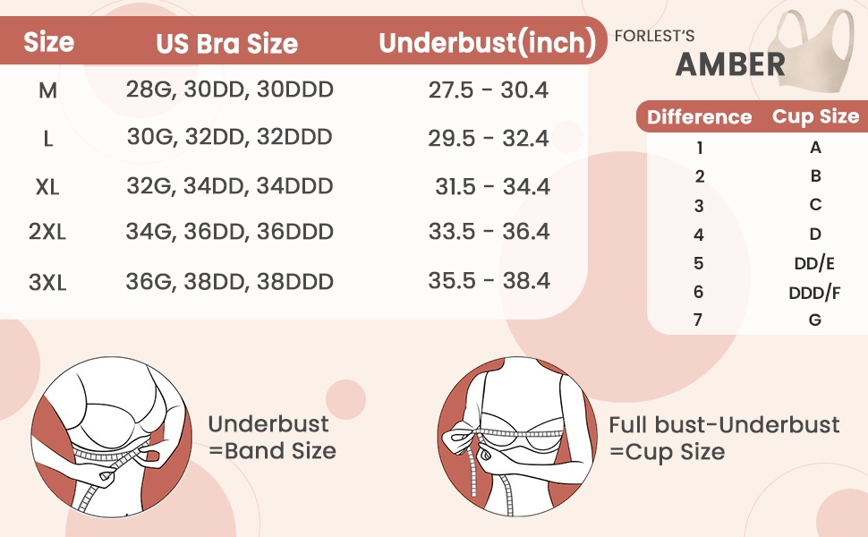 FORLEST Comfortable Seamless Bras For Women No Underwire Padded 
