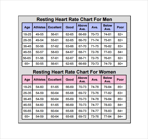 FREE 12 Sample Heart Rate Chart Templates In PDF MS Word Excel