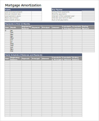 FREE 9 Sample Loan Amortization Chart Templates In MS Word PDF Excel