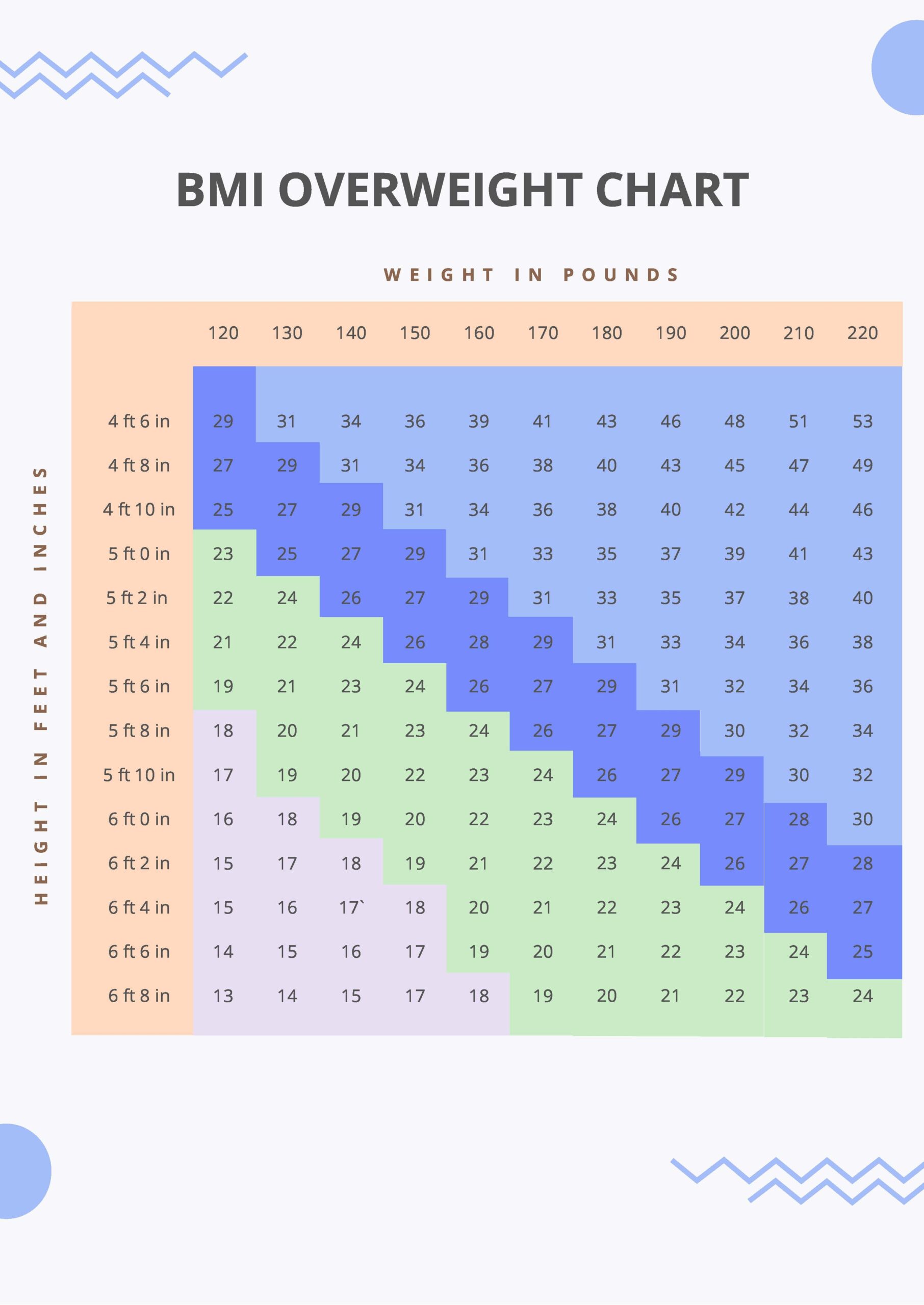 FREE BMI Chart Template Download In Word PDF Illustrator Publisher 