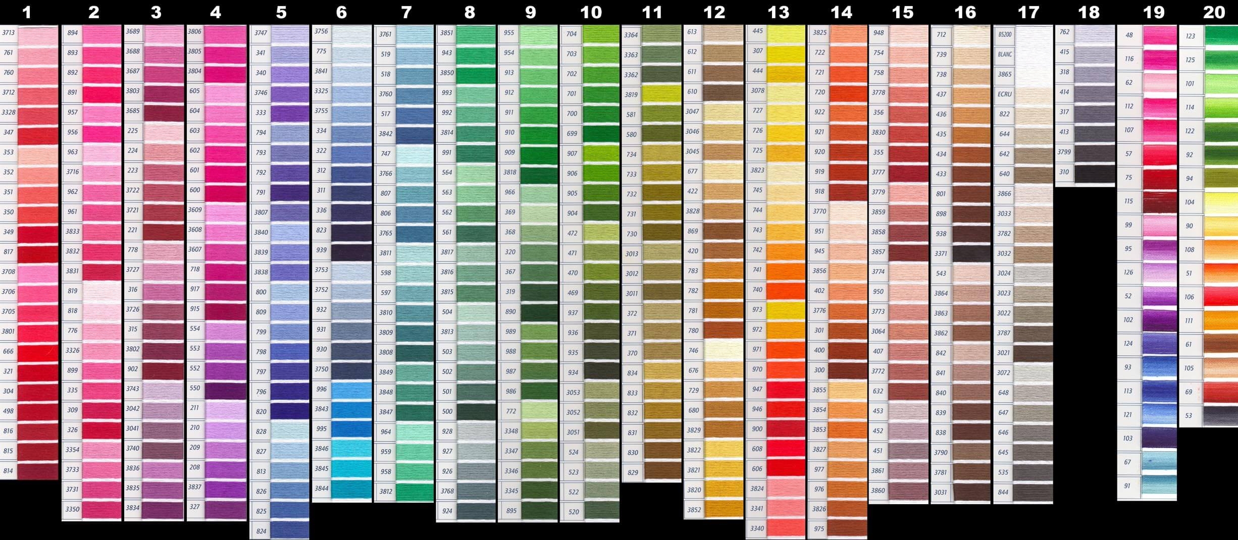 Free DMC Color Chart Lord Libidan