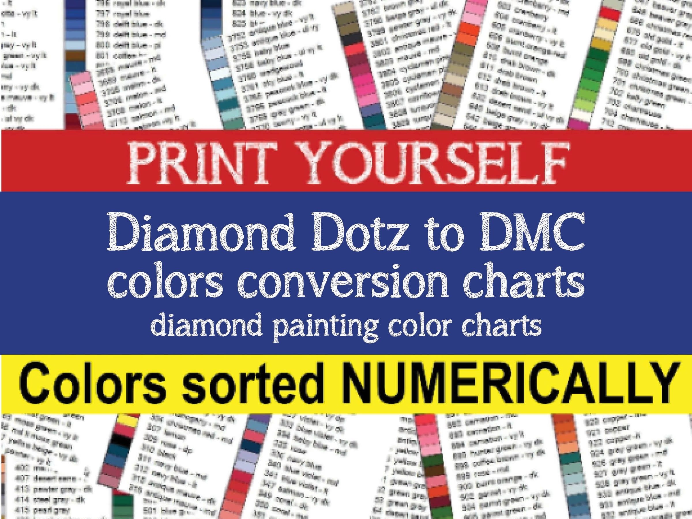 Free Printable Diamond Dotz Color Chart Printable And Enjoyable Learning