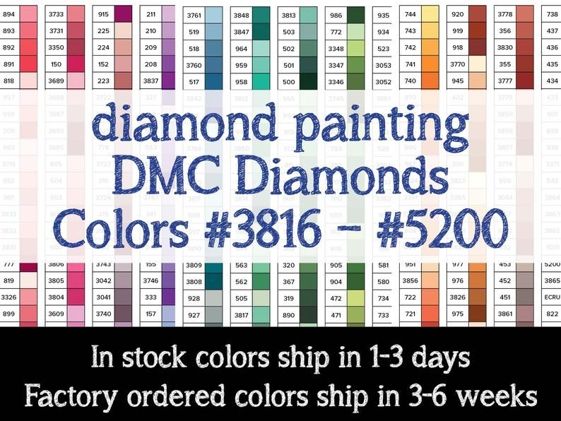 Free Printable Diamond Dotz Color Chart