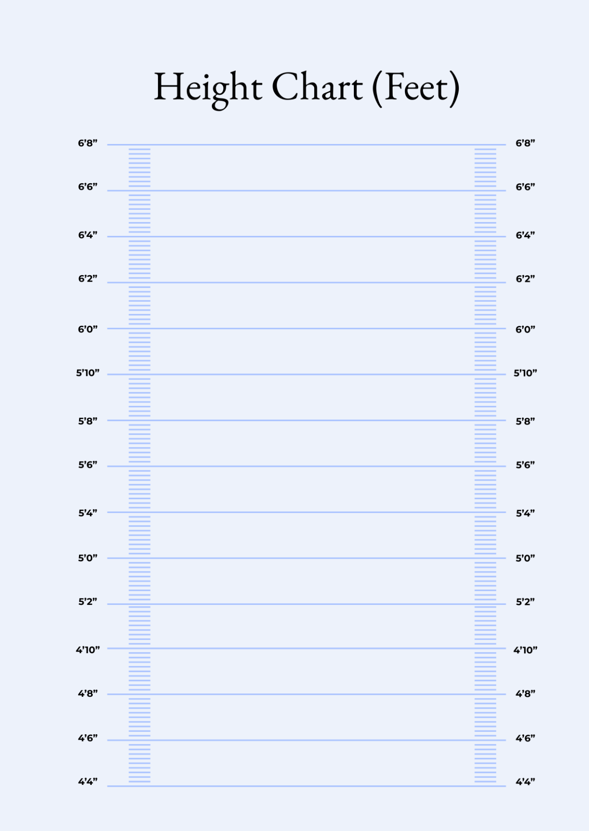 Free Printable Height Measurement Chart