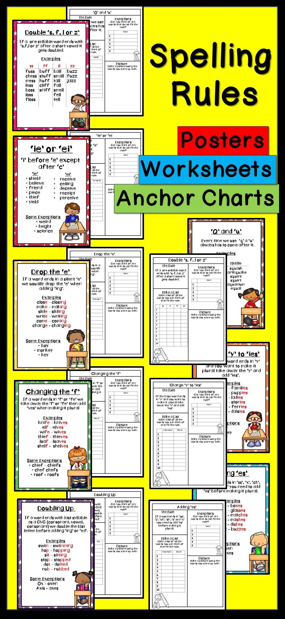 Free Printable Spelling Rules Charts Printable Word Searches