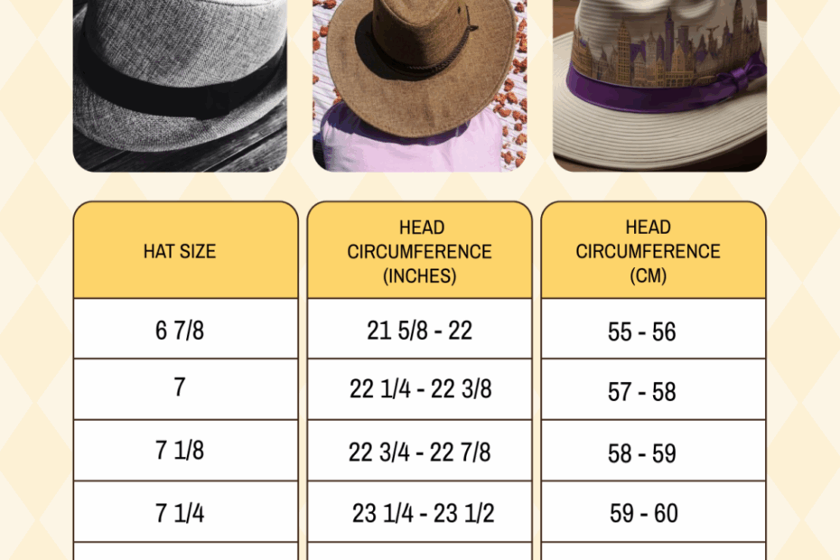 Free Tilley Hat Size Chart Template To Edit Online
