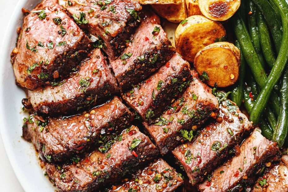 Garlic Herb Butter Steak Recipe In Oven Oven Roasted Steak Recipe