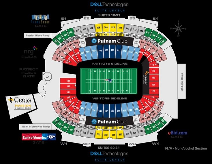 gillette stadium seating chart gillette stadium seating chart