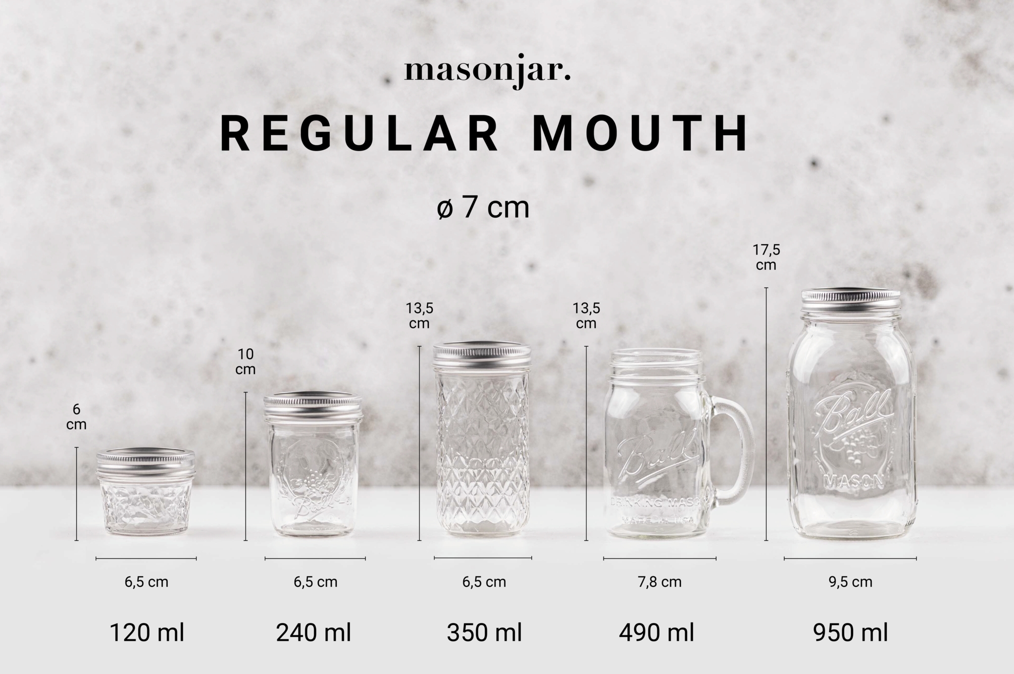 Glass Canning Jar Sizes Glass Canning Jar Sizes