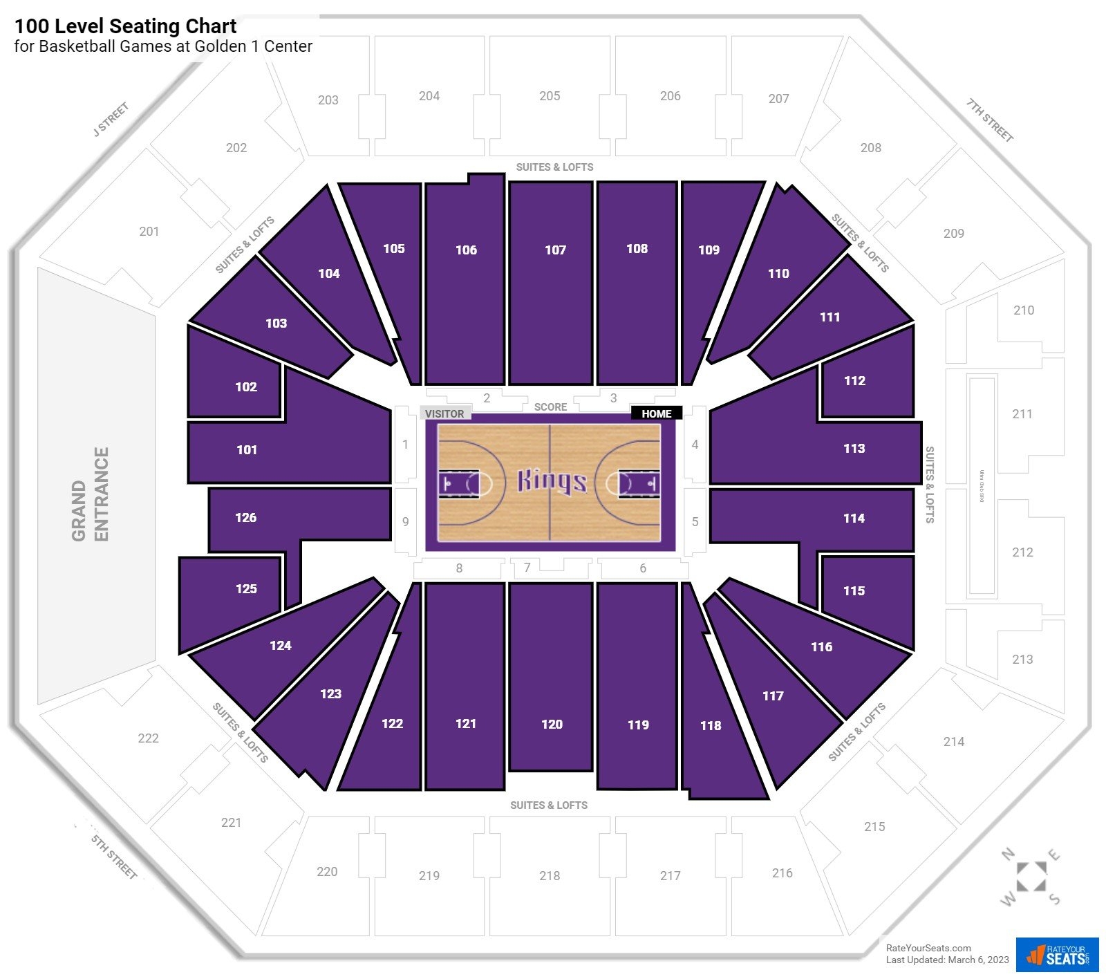 Golden 1 Center 100 Level RateYourSeats