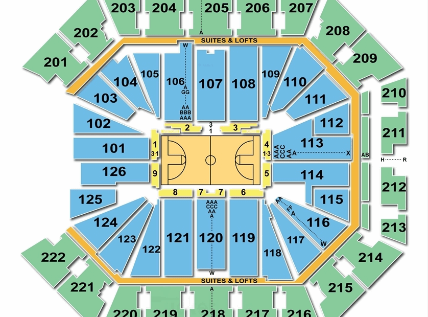 Golden 1 Center Sacramento CA Seating Chart View
